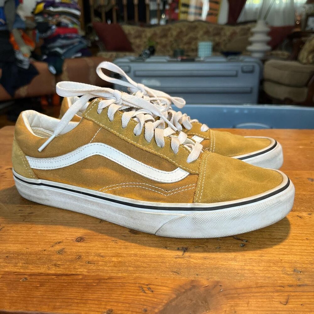Vans Men's Yellow and Tan Trainers